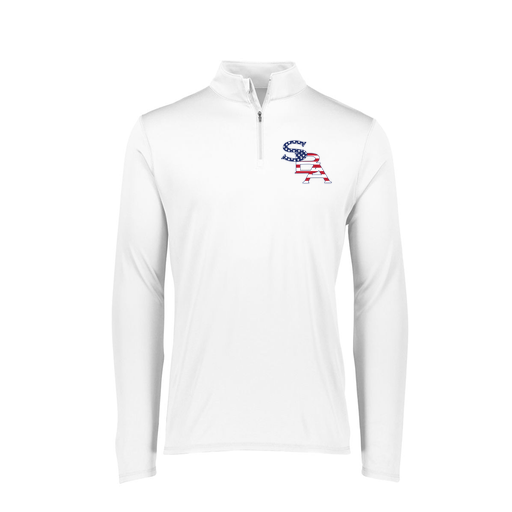 [FTLQFLWH-FAXS-LOGO1] Decker Women's Flex-Lite 1/4 Zip Shirt (Female Adult XS, White, Logo 1)