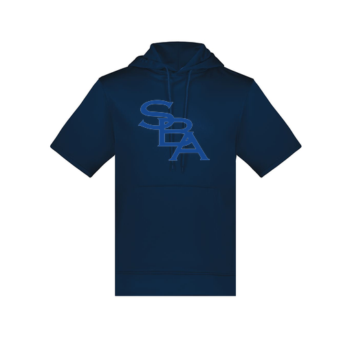 [6871.065.S-LOGO2] Men's Dri Fit Short Sleeve Hoodie (Adult S, Navy, Logo 2)