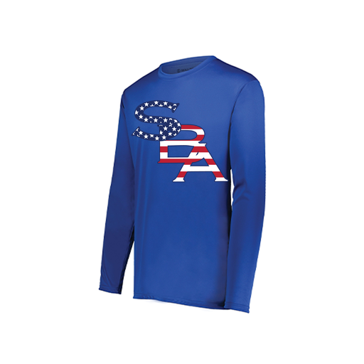 [222822.060.XS-LOGO1] Men's LS Smooth Sport Shirt (Adult XS, Royal, Logo 1)