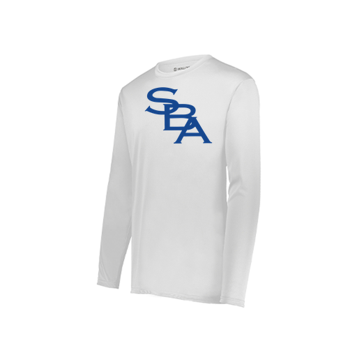 [222823.005.S-LOGO2] Youth LS Smooth Sport Shirt (Youth S, White, Logo 2)